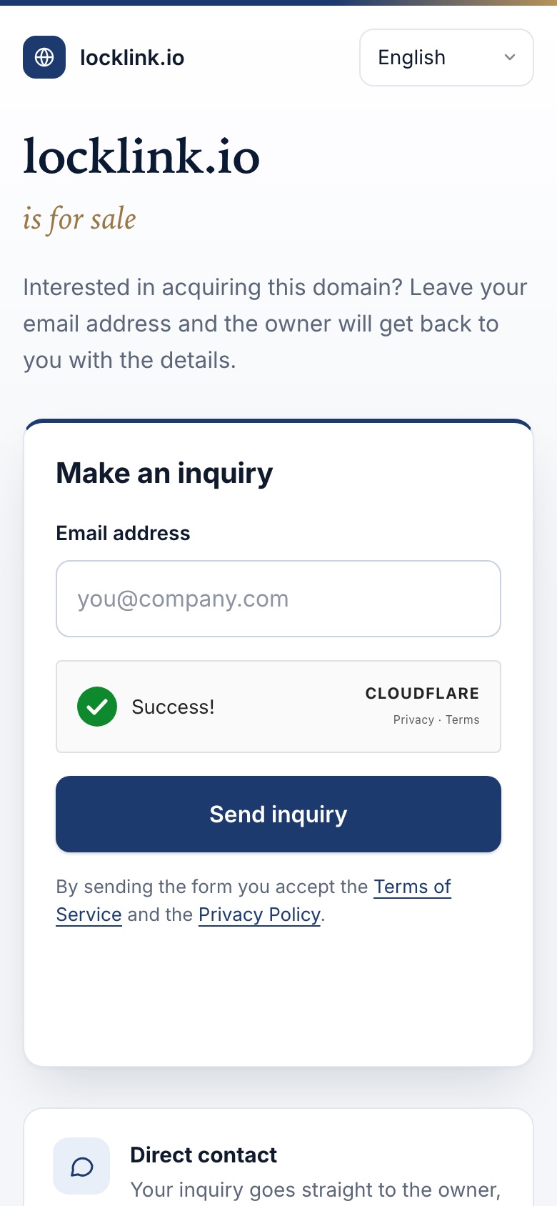 The same sale page in the business style on a phone